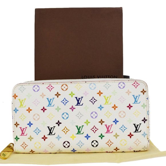 LOUIS VUITTON Zippy Wallet Monogram Multi White Pink Spain - Picture 1 of 14